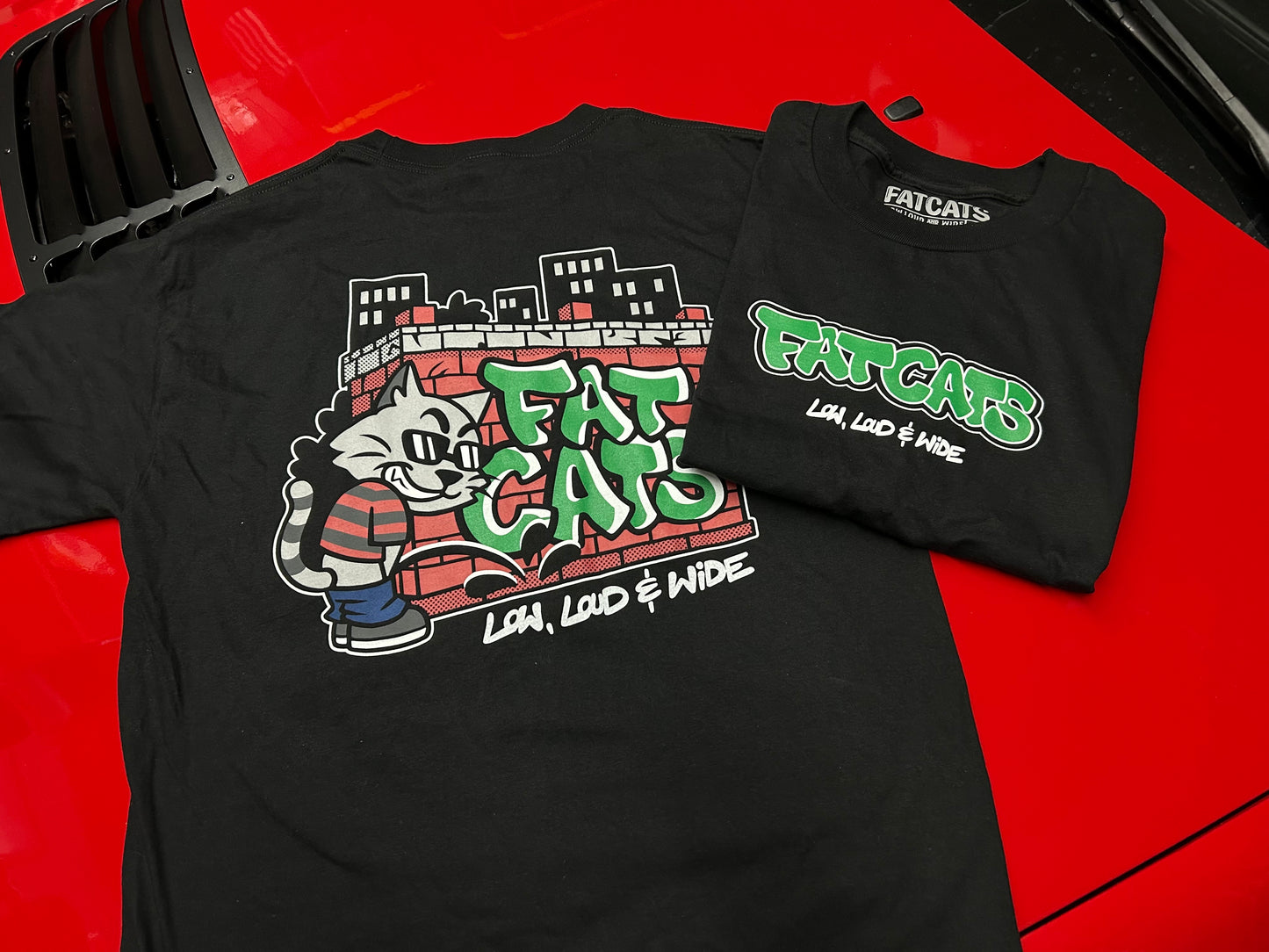 Fatcats Piss Cat Tee - Black