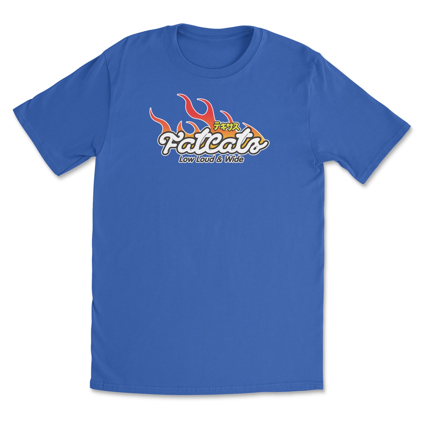 Fatcats Flame Logo Tee - Royal Blue